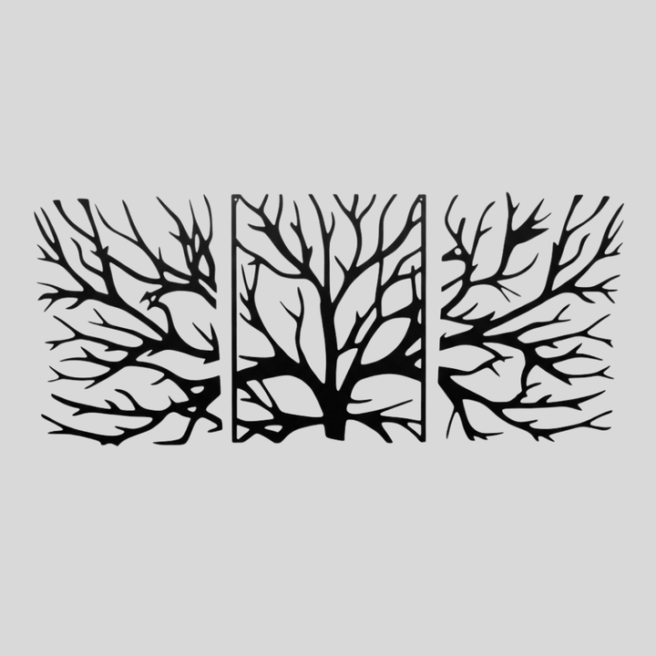 Tree Metal Wall Art – Nature Botanical Home Decor