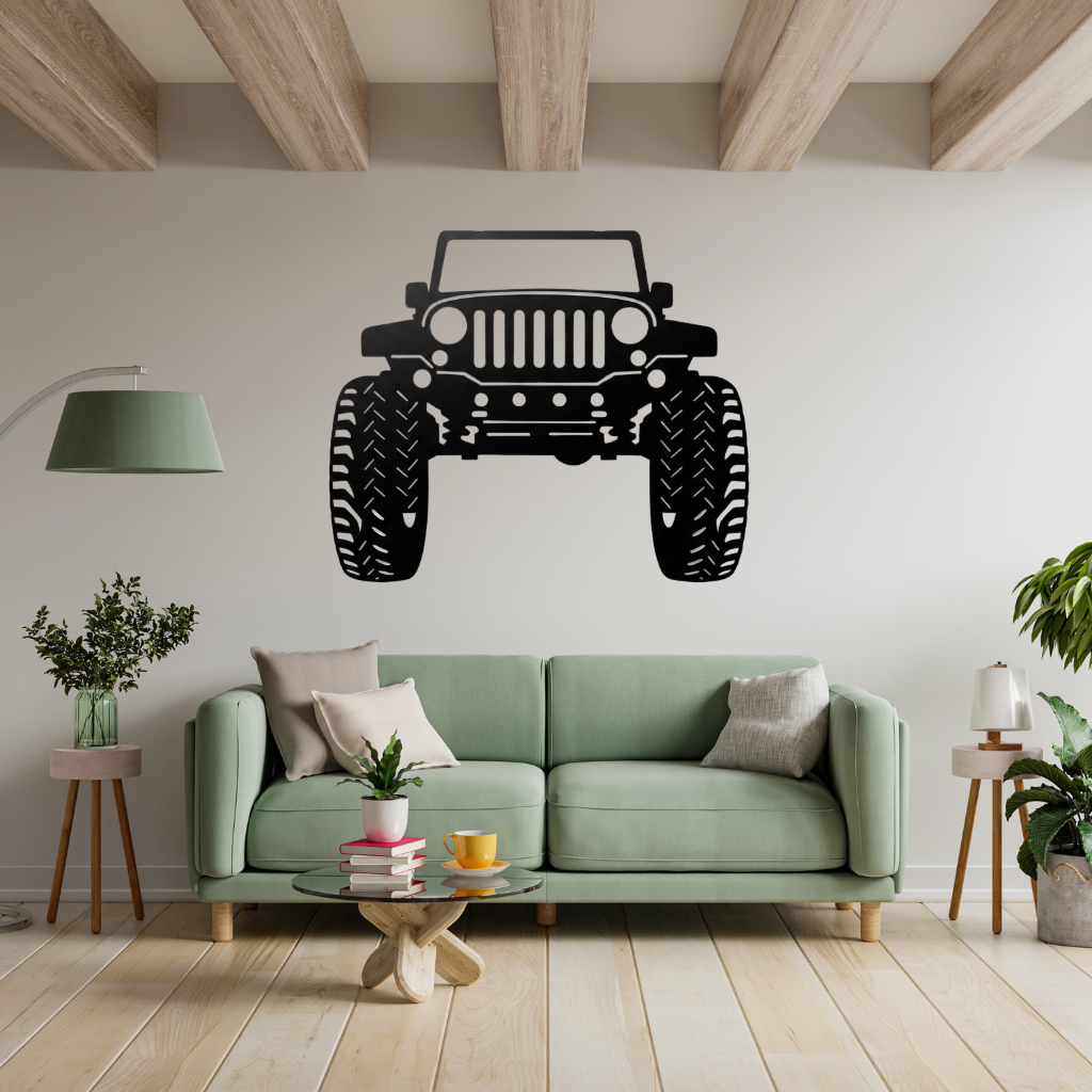 Jeep Metal Wall Art – Off-Road Adventure Garage &amp; Man Cave Decor