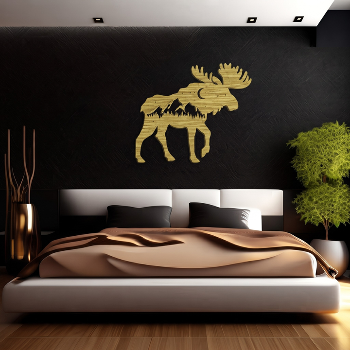 Moose Metal Wall Art – Wildlife Nature Rustic Cabin &amp; Lodge Decor