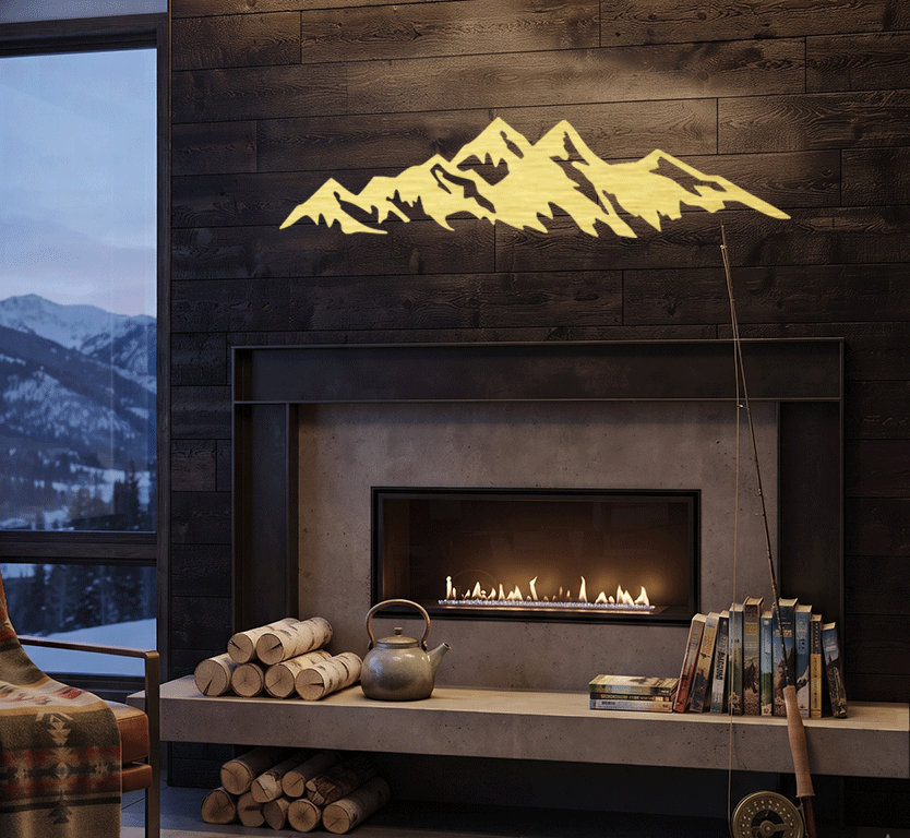 Mountains Metal Wall Art, view 3 by MetalPlex