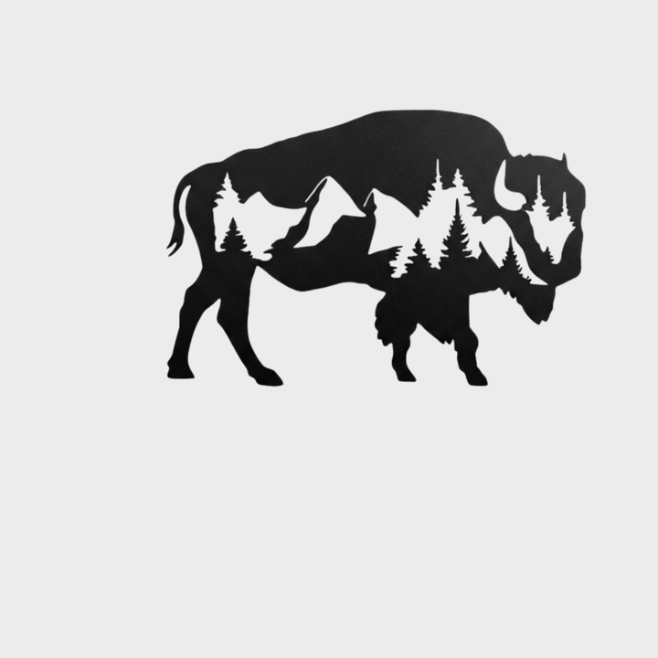 Buffalo Metal Wall Art – Wildlife Rustic Western Home Decor