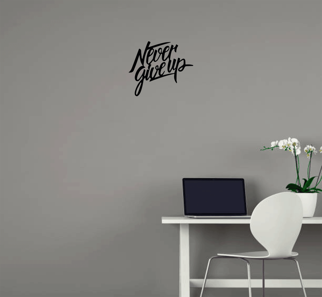Never Give Up Metal Wall Art, view 9 by MetalPlex