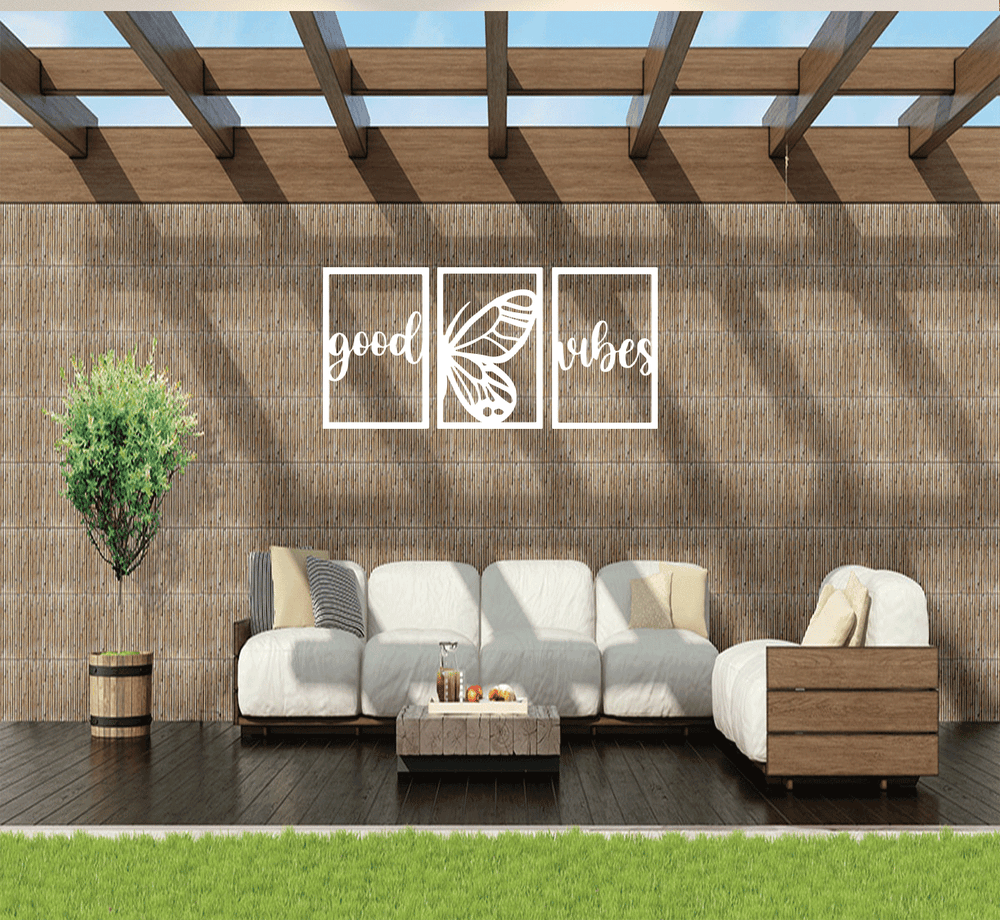Good Vibes (3 Piece) Metal Wall Art, view 2 by MetalPlex