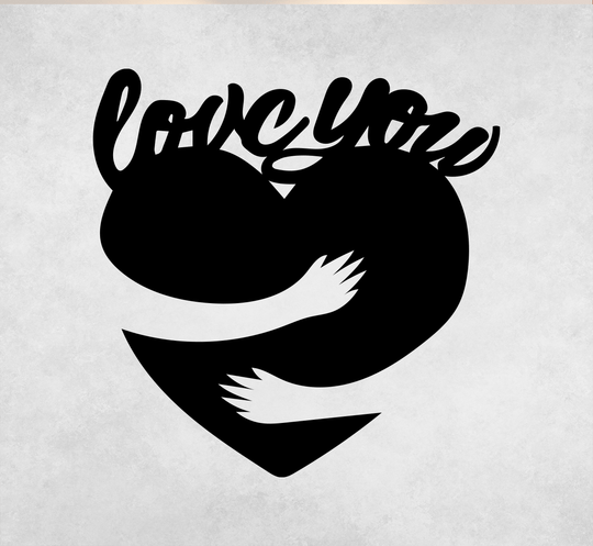Love You- Metal Wall Art