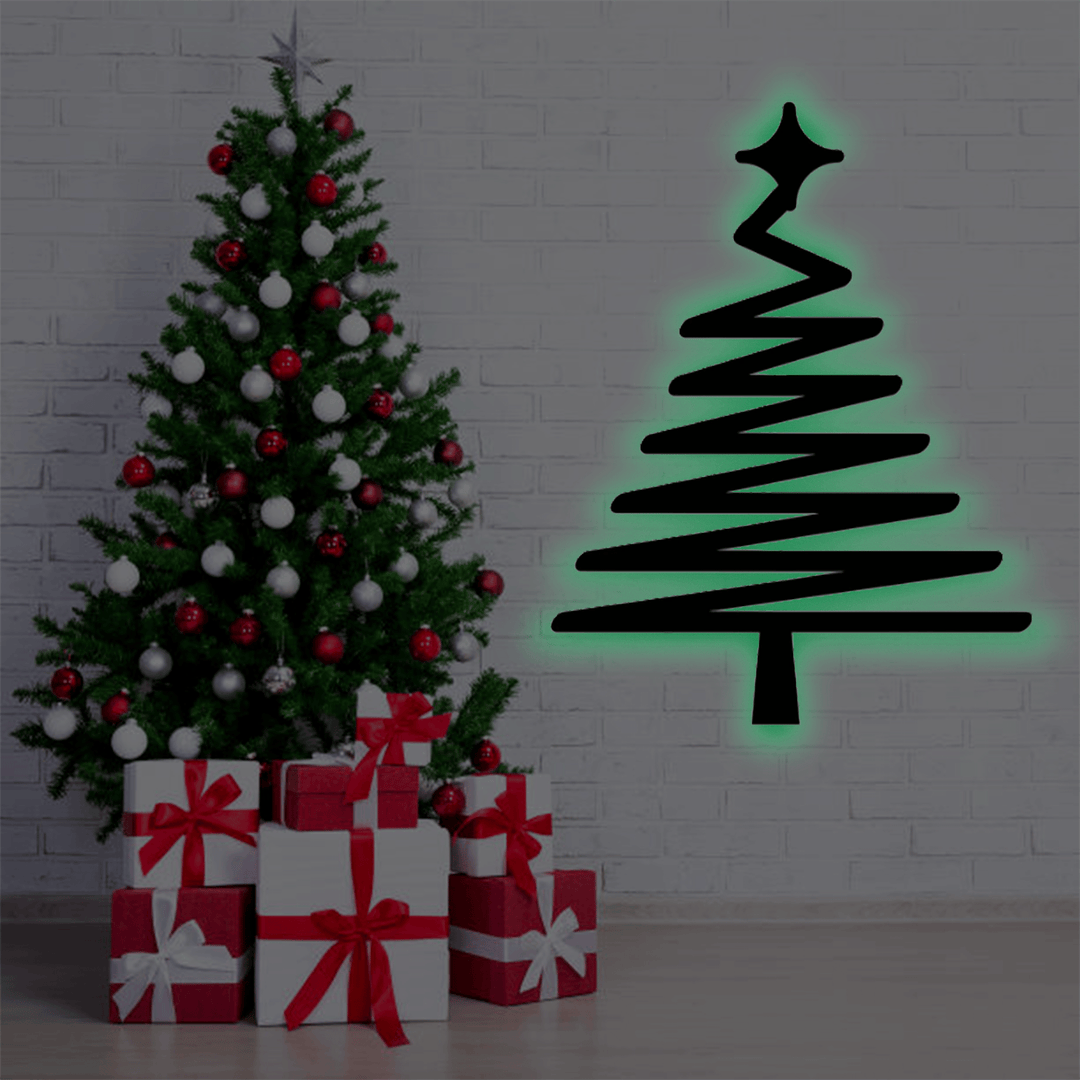 Abstract Christmas Tree Metal Wall Art, view 6 by MetalPlex