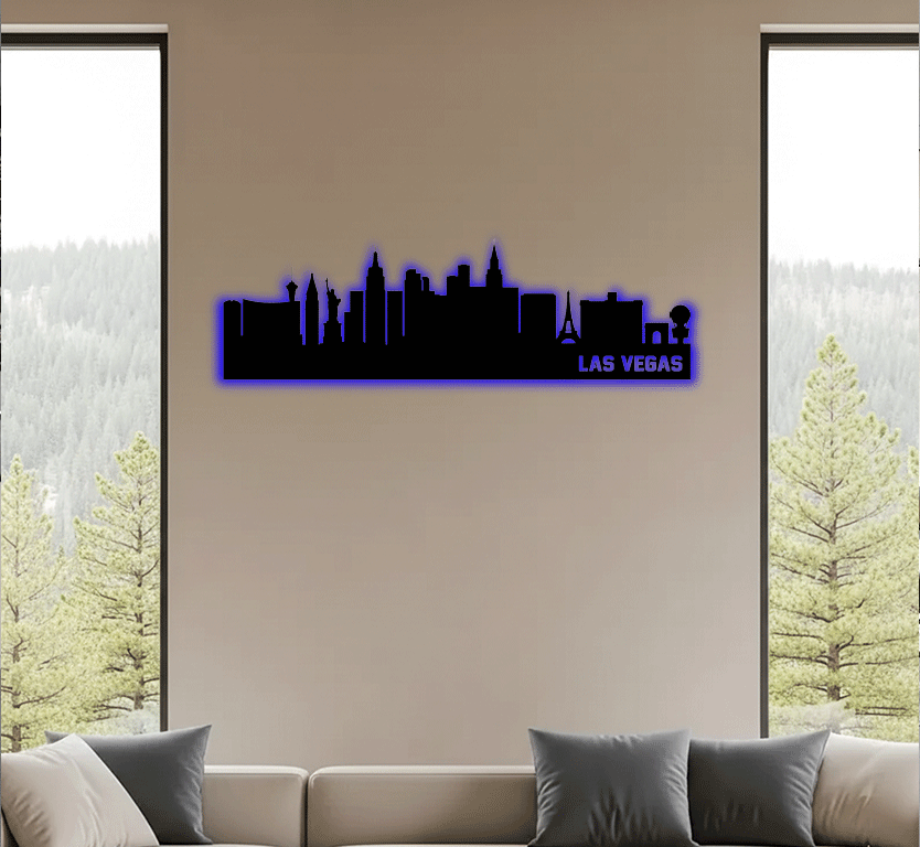 Las Vegas Skyline Metal Wall Art, view 7 by MetalPlex