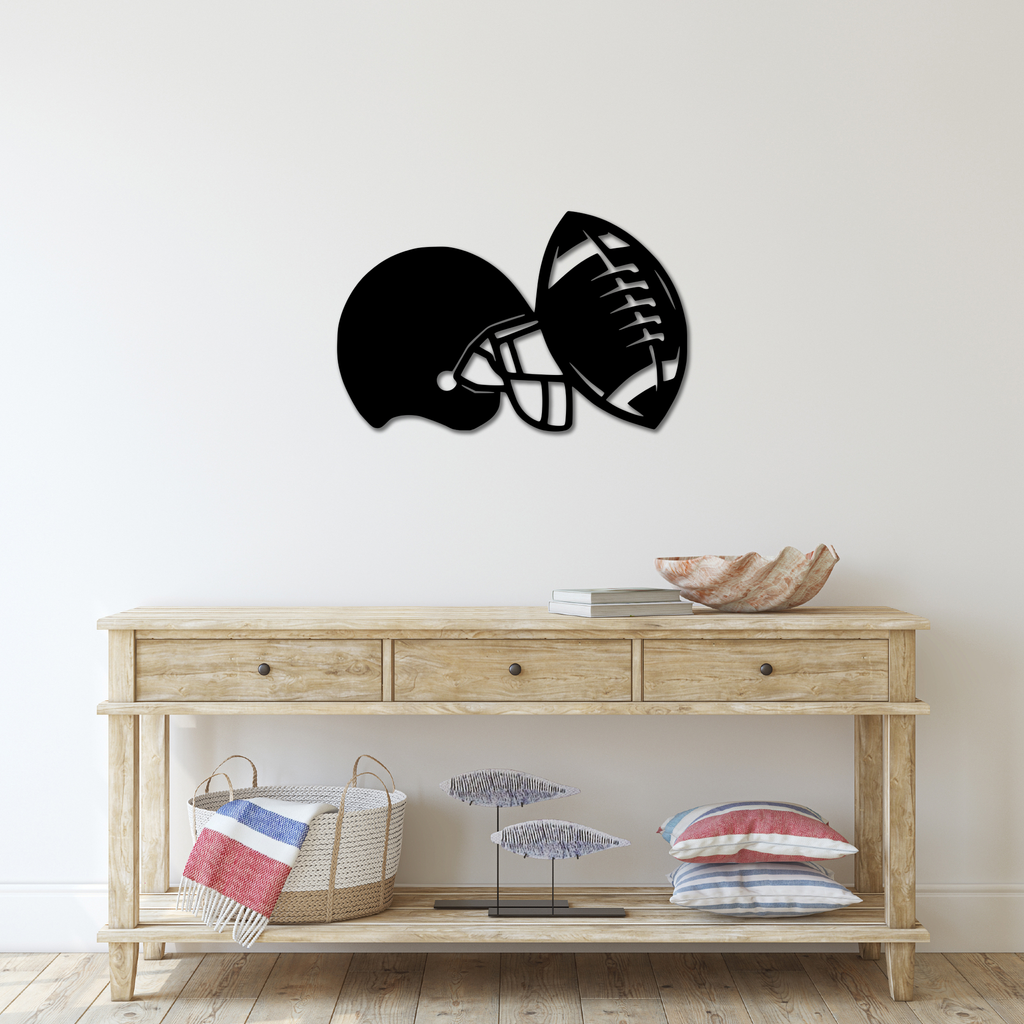 Football Helmet - Metal Wall Art - MetalPlex