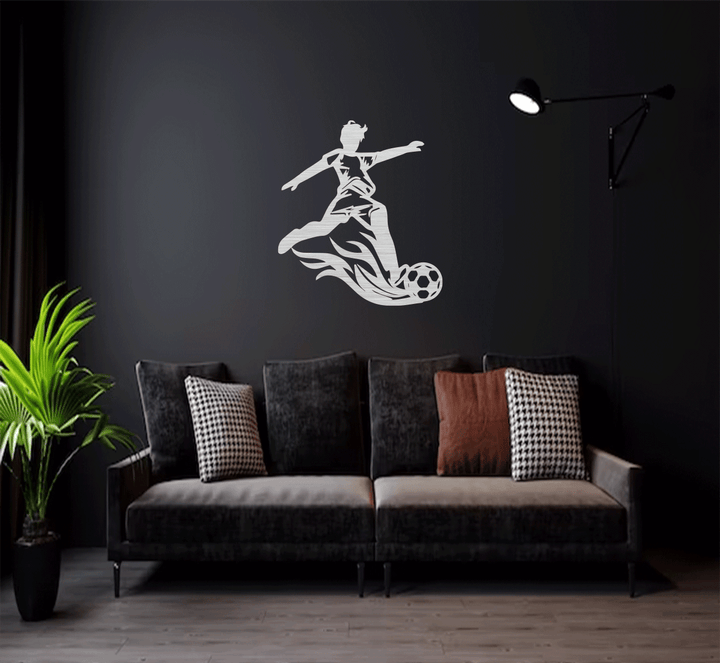 Soccer Metal Wall Art, view 3 by MetalPlex