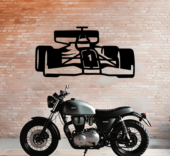 F1 Racing Car Metal wall Art