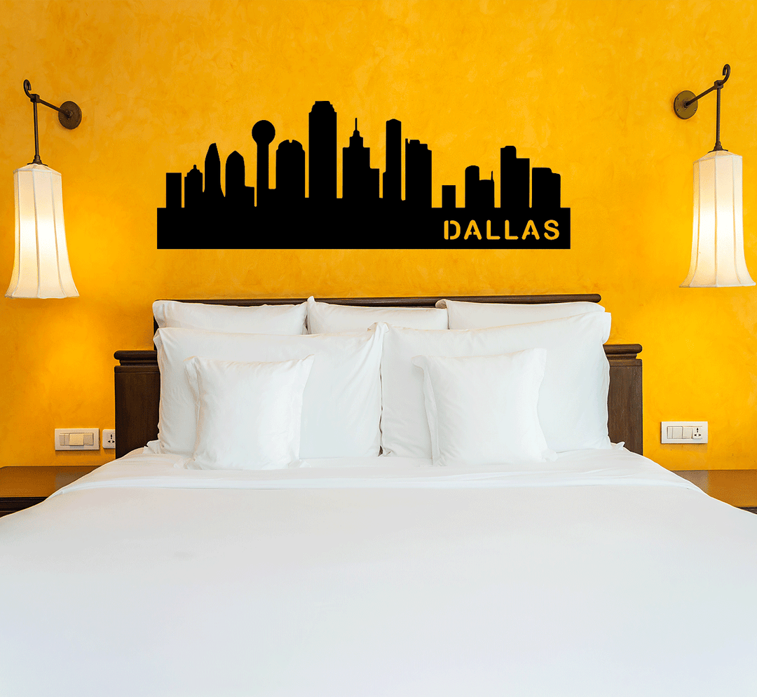 Dallas Skyline Metal Wall Art, view 3 by MetalPlex