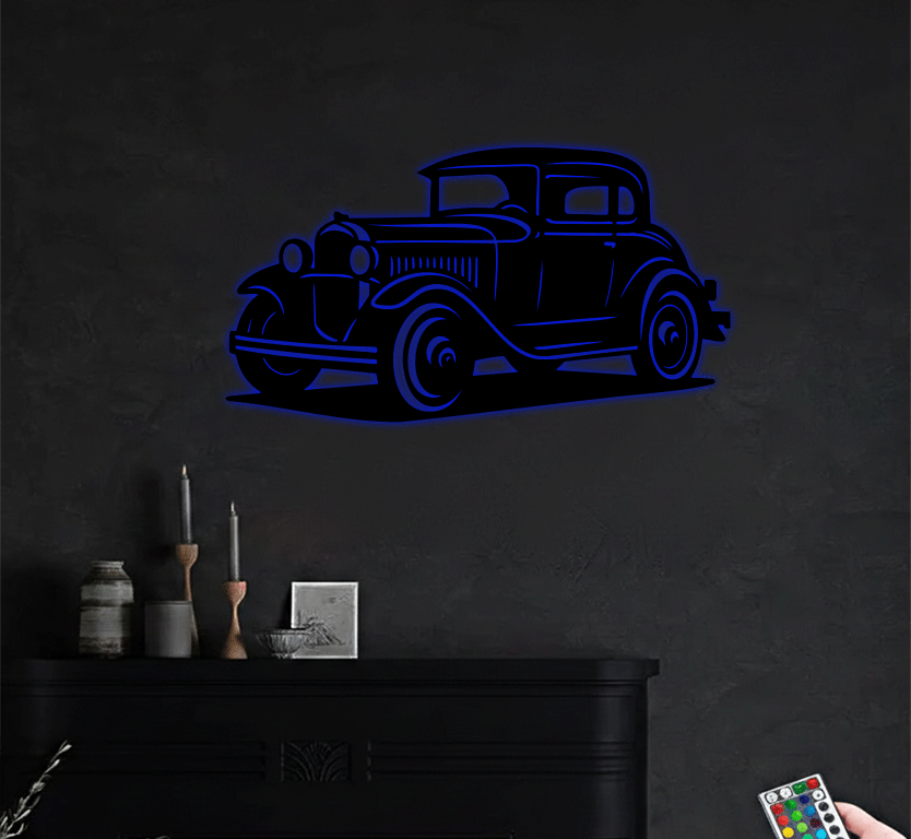 Classic Vintage Car Metal wall Art