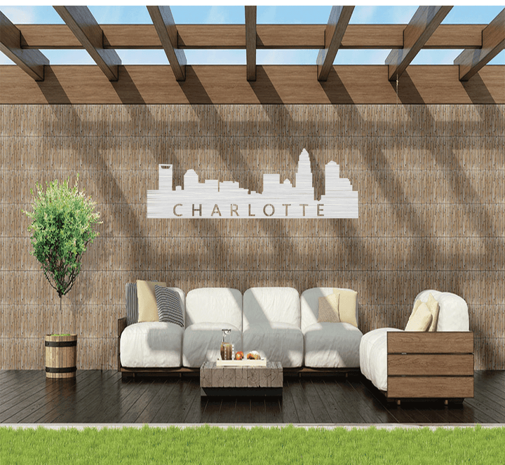Charlotte Skyline Metal Wall Art, view 4 by MetalPlex