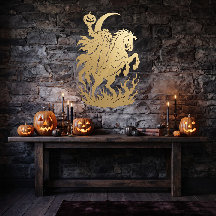 Headless Horseman Metal Wall Art