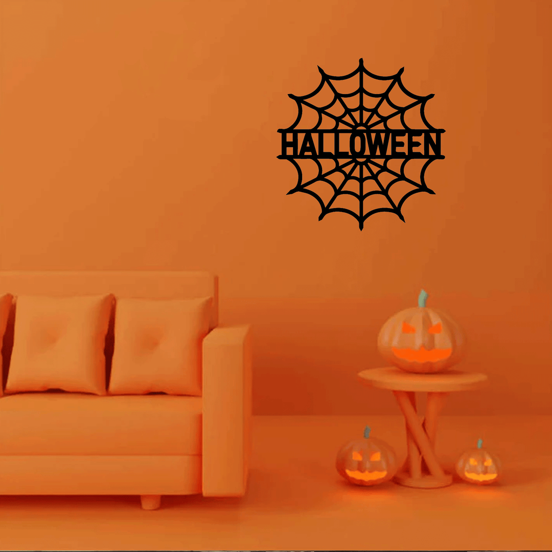 Halloween Personalized Spider Web Name Metal Wall Art, view 10 by MetalPlex