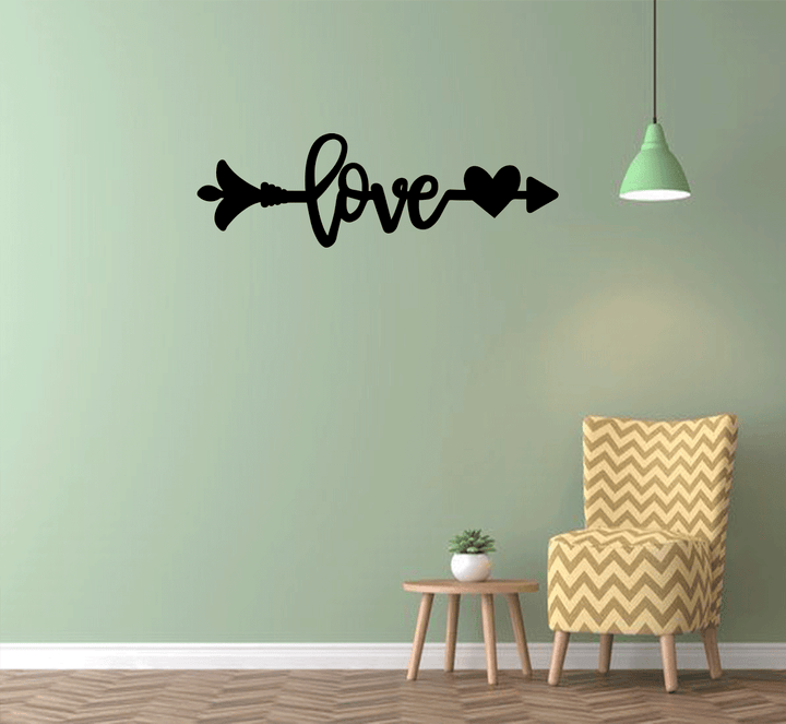 Love Arrow Metal Wall Art, view 8 by MetalPlex
