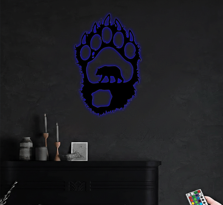 Bear Paw Metal Wall Art, view 6 by MetalPlex