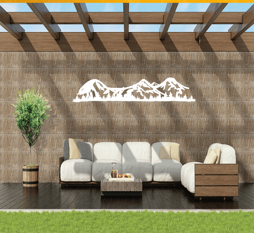 Three Sisters Mountains Metal Wall Art – Oregon Cascade Scenic Nature Wall Decor