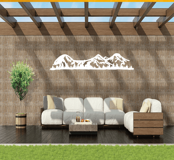 Three Sisters Mountains Metal Wall Art – Oregon Cascade Scenic Nature Wall Decor