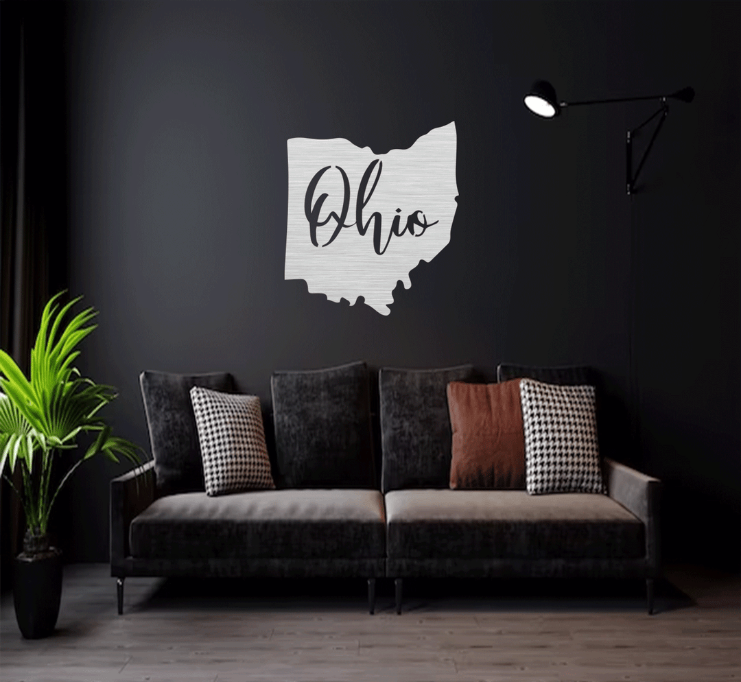 Ohio Metal Wall Art, view 4 by MetalPlex