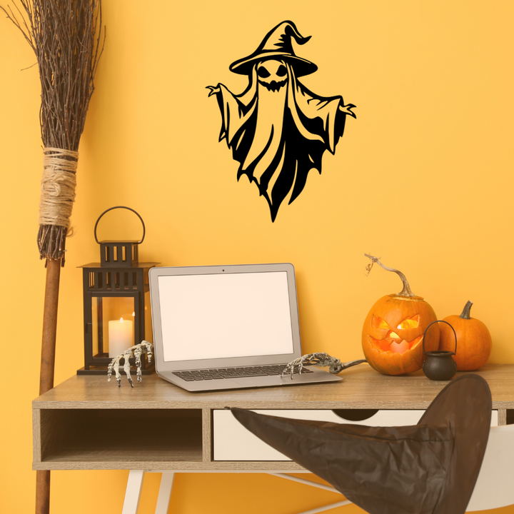 Spooky Witch Ghost Metal Wall Art, view 13 by MetalPlex