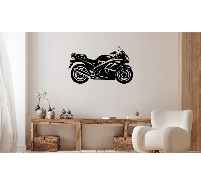 Sportbike Metal Wall Art, view 2 by MetalPlex