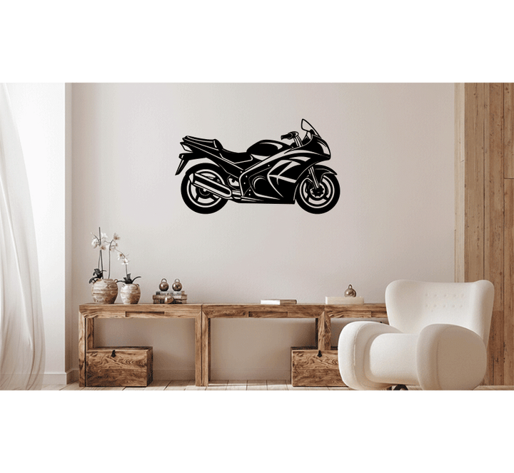 Sportbike Metal Wall Art, view 2 by MetalPlex