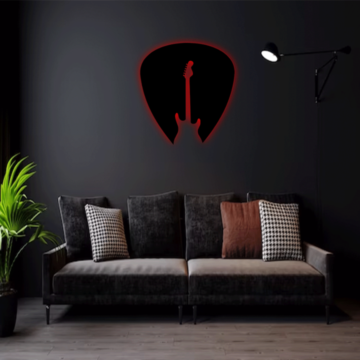 Guitar Pick Metal Wall Art – Music Lover Gift for Home &amp; Studio Decor