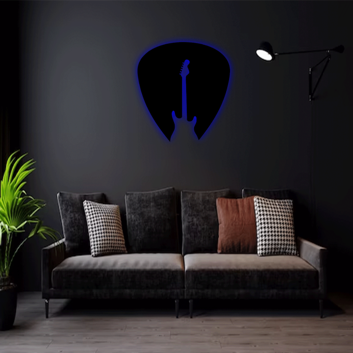 Guitar Pick Metal Wall Art – Music Lover Gift for Home &amp; Studio Decor
