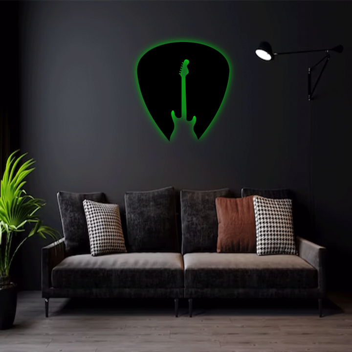 Guitar Pick Metal Wall Art – Music Lover Gift for Home &amp; Studio Decor