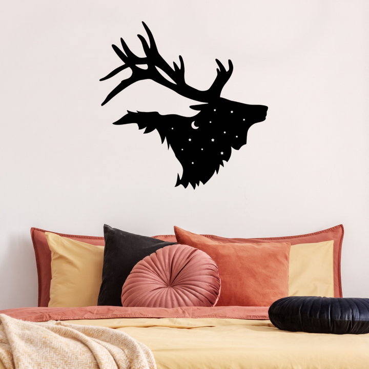 Bull Elk Metal Wall Art – Wildlife Rustic Cabin &amp; Lodge Home Decor