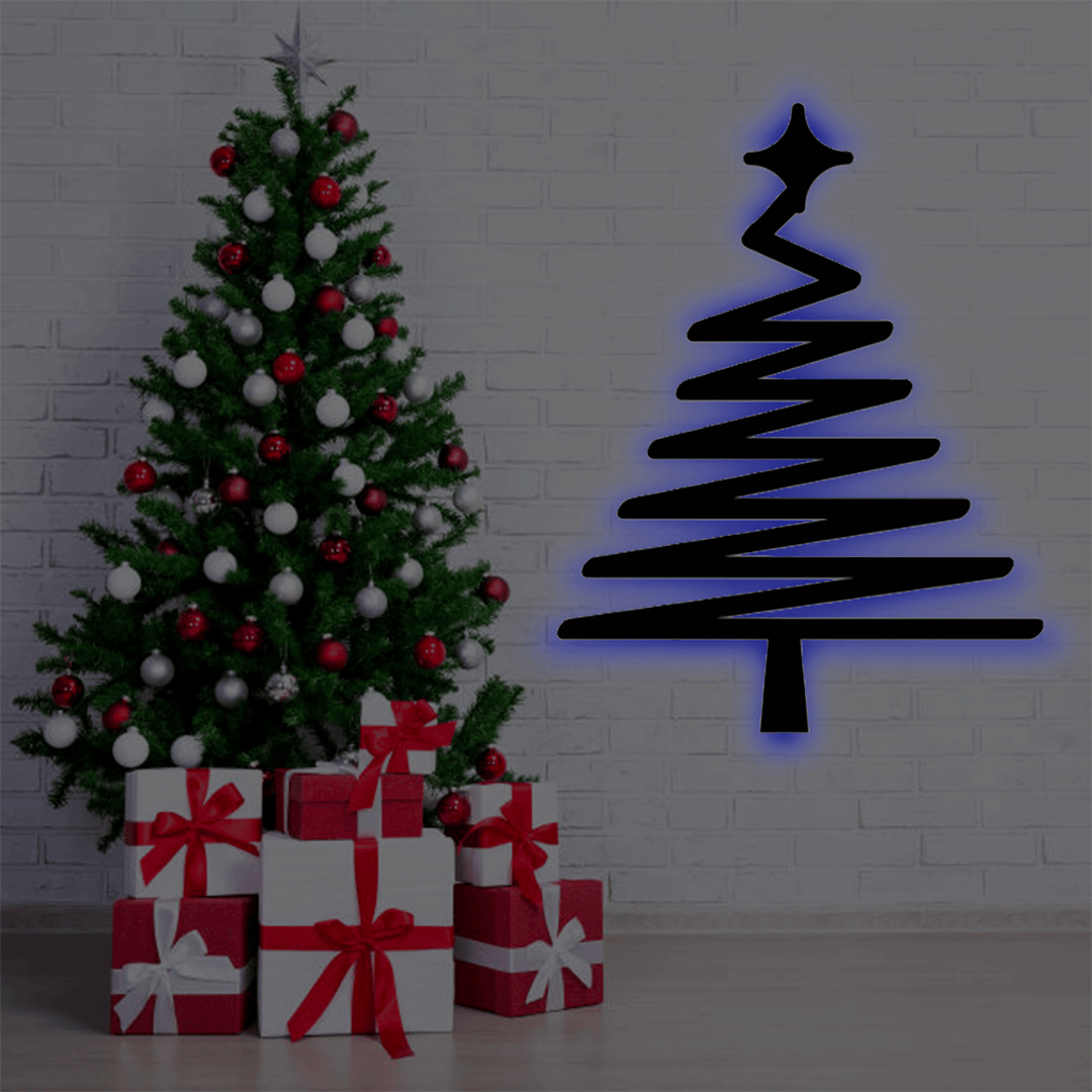 Abstract Christmas Tree Metal Wall Art, view 7 by MetalPlex