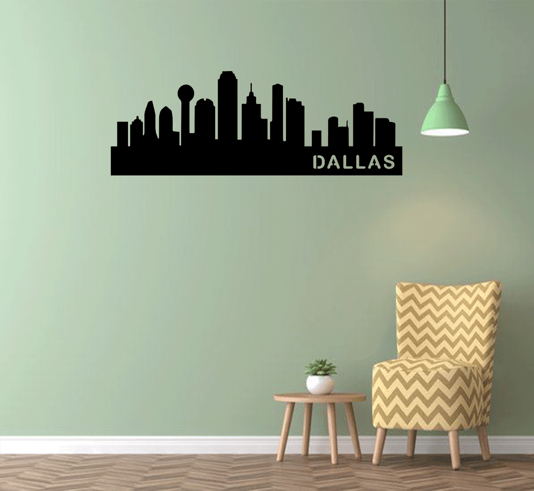 Dallas Skyline Metal Wall Art, view 4 by MetalPlex
