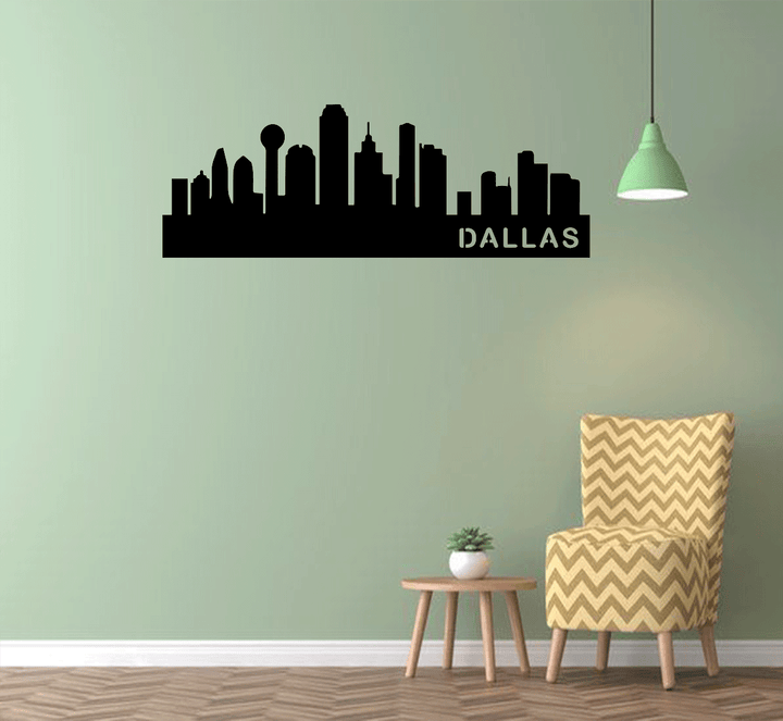 Dallas Skyline Metal Wall Art, view 4 by MetalPlex