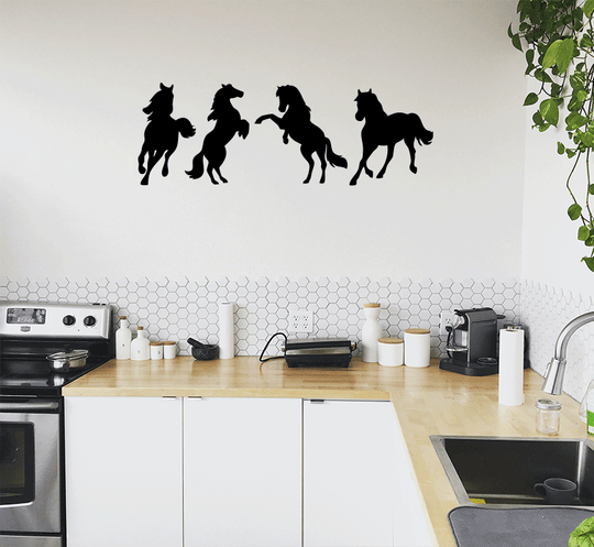 Horses (Set of Four) - Metal Wall Art