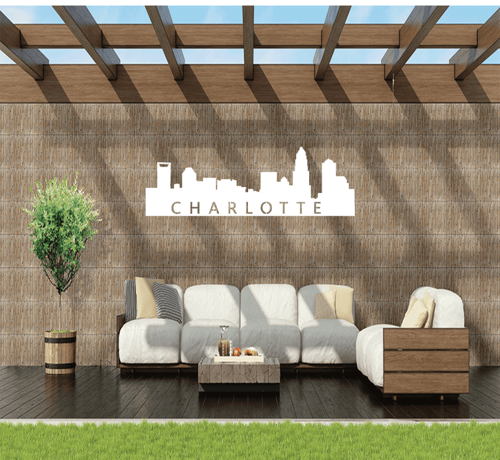 Charlotte Skyline Metal Wall Art, view 5 by MetalPlex