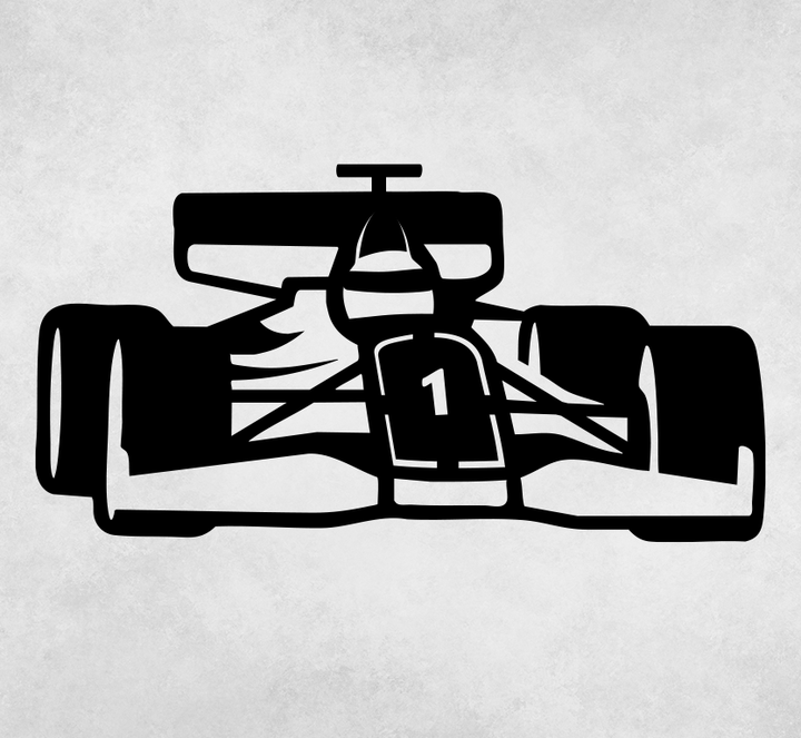 F1 Racing Car Metal wall Art