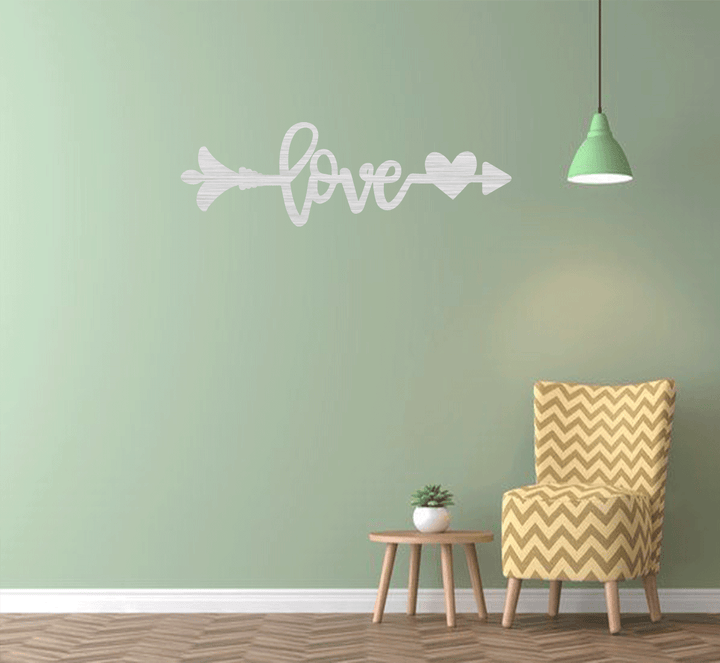 Love Arrow Metal Wall Art, view 9 by MetalPlex