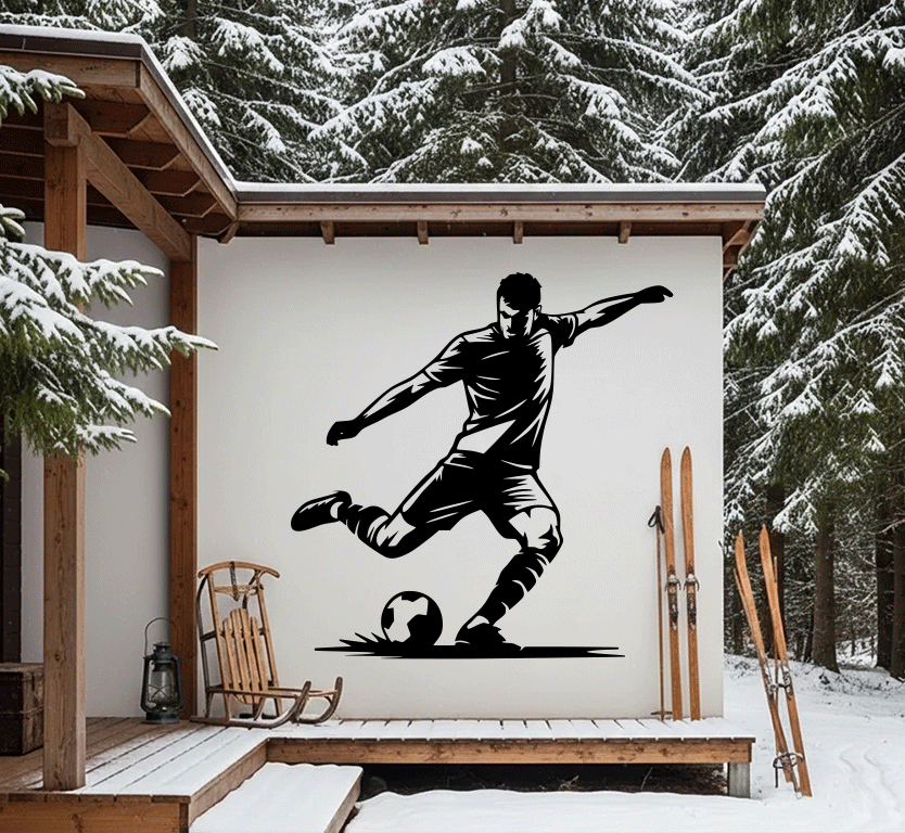 Football Striker Metal Wall Art, view 7 by MetalPlex