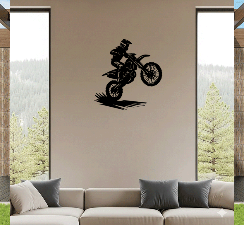 Dirt Biker Metal Wall Art, view 9 by MetalPlex