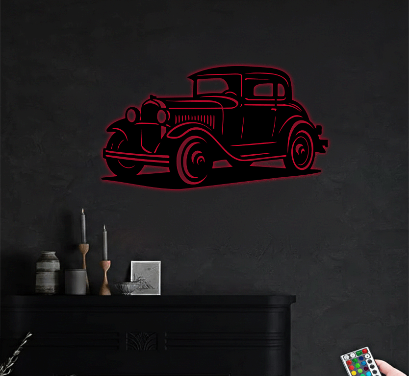 Classic Vintage Car Metal wall Art