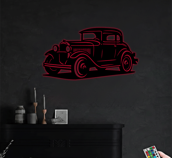 Classic Vintage Car Metal wall Art