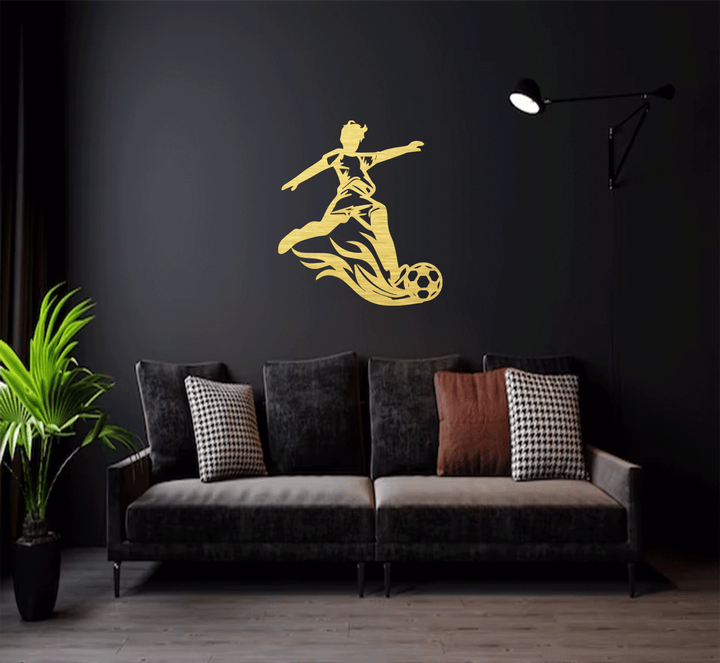 Soccer Metal Wall Art, view 4 by MetalPlex