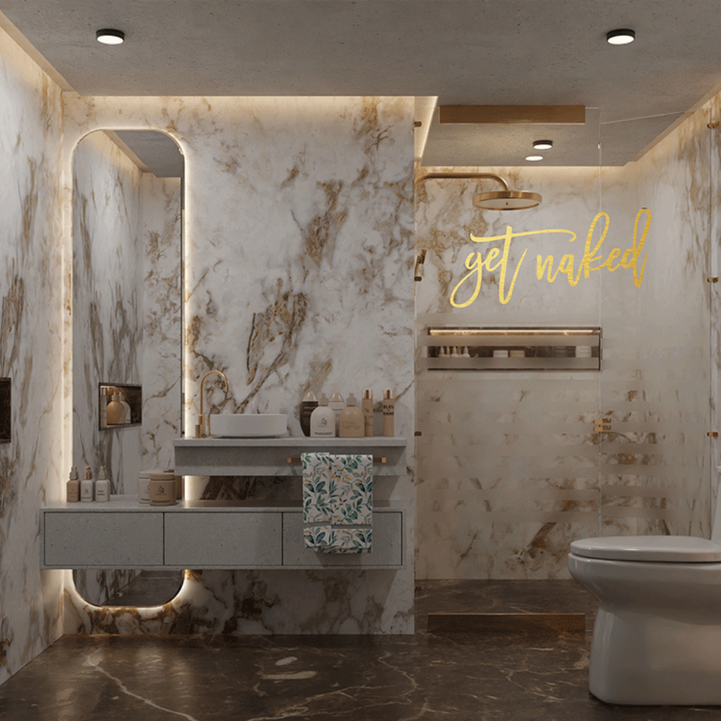 Get Naked Metal Wall Art – Funny Bathroom Wall Decor