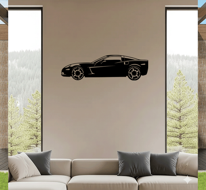 Corvette Metal Wall Art, view 2 by MetalPlex