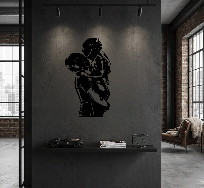 Biker Couple Metal Wall Art, view 11 by MetalPlex