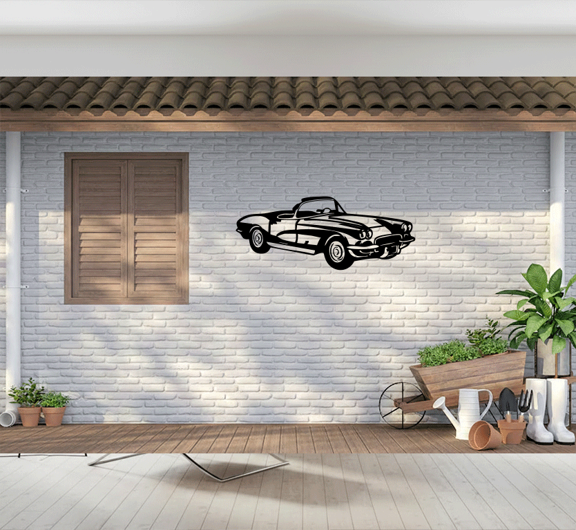 1962 Corvette C1 Metal Wall Art, view 4 by MetalPlex