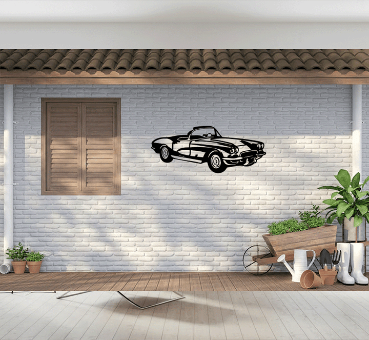 1962 Corvette C1 Metal Wall Art, view 4 by MetalPlex