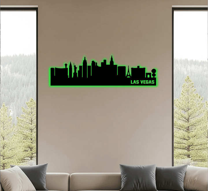Las Vegas Skyline Metal Wall Art, view 8 by MetalPlex
