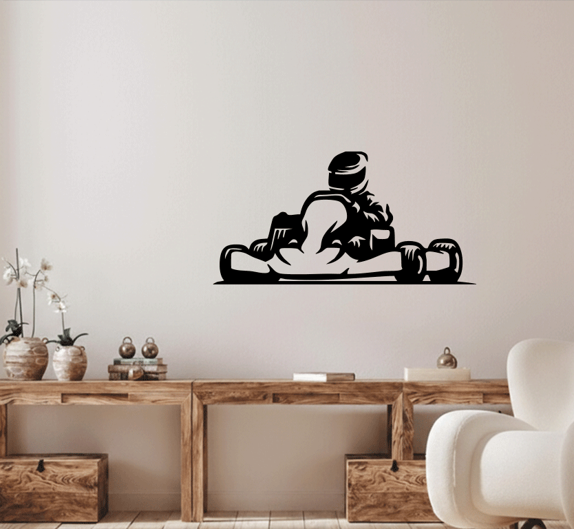 Go-Kart Metal Wall Art, view 2 by MetalPlex