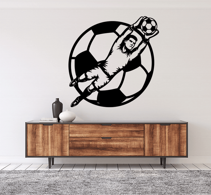 Goalkeepr Save Metal Wall Art
